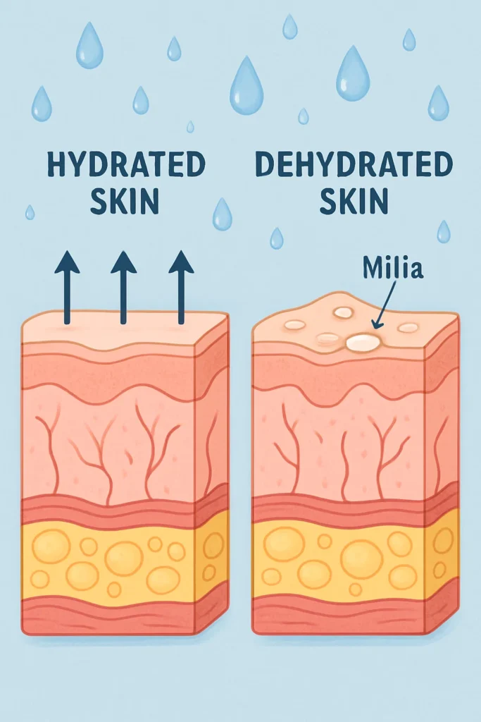 The importance of hydration and milia production Mortlake