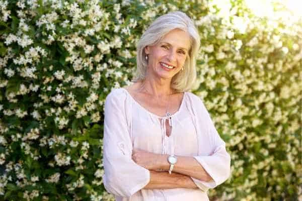 Older woman happy with urinary incontinence treatment Mortlake