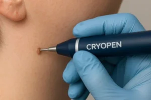 Person receiving skin tag removal Mortlake